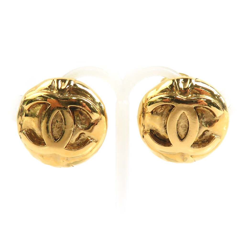 Chanel Cc Logo Clip-On Earrings Gold- #215796C55B